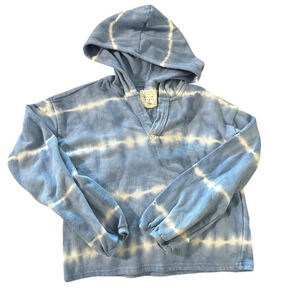 Billabong girls size medium blue and white oversized hoodie